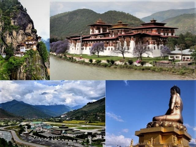 Paro, Punakha and Thimphu Bhutan